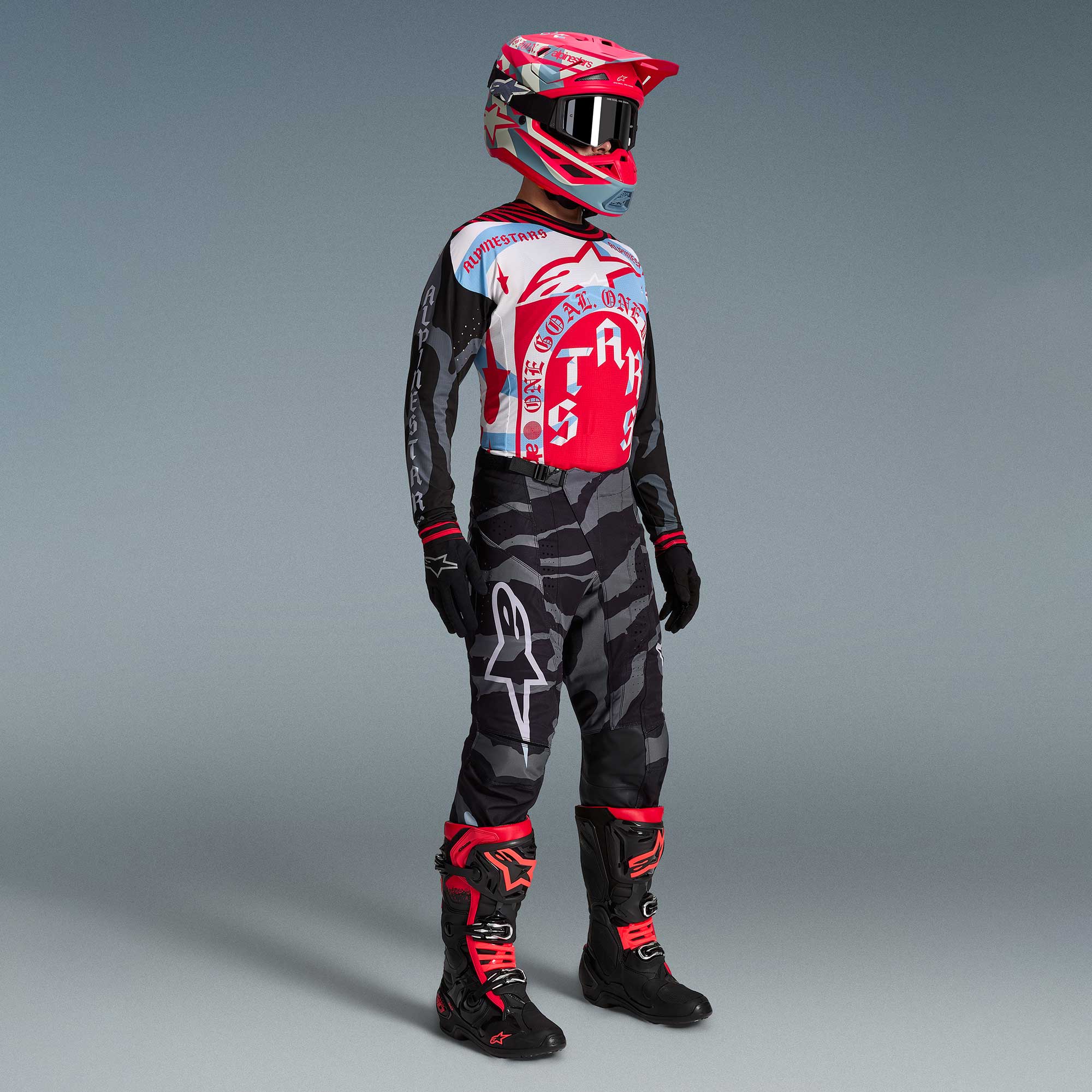 Alpinestars (Limited Edition) MX Jersey & Pant Kit Deal - TechStar BEAST (Pirate Black/Hot Orange)