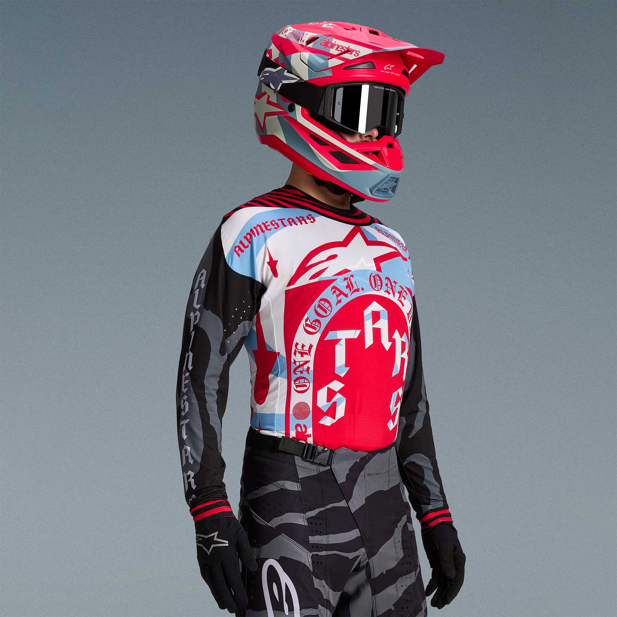 Alpinestars (Limited Edition) MX Jersey & Pant Kit Deal - TechStar BEAST (Pirate Black/Hot Orange)