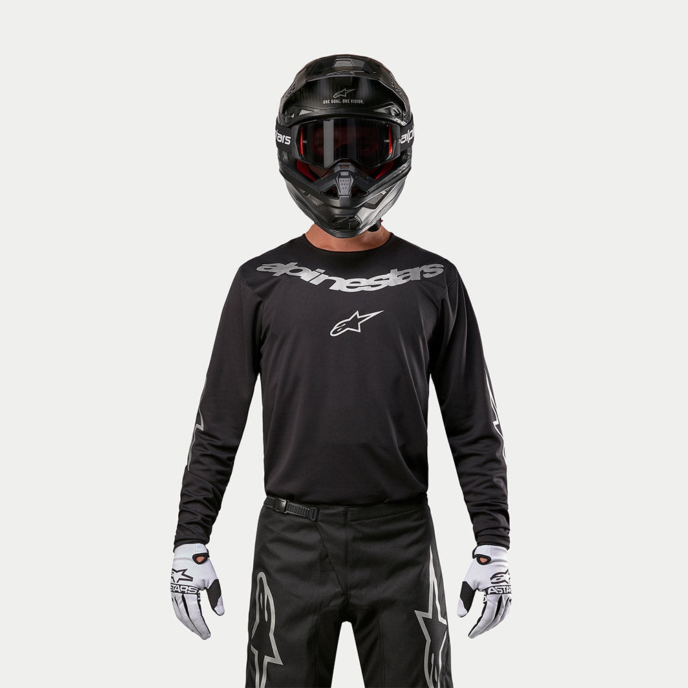 Alpinestars Fluid Graphite MX Gear Set (Black/Silver)