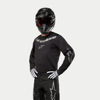 Alpinestars Fluid Graphite MX Jersey (Black/Silver)