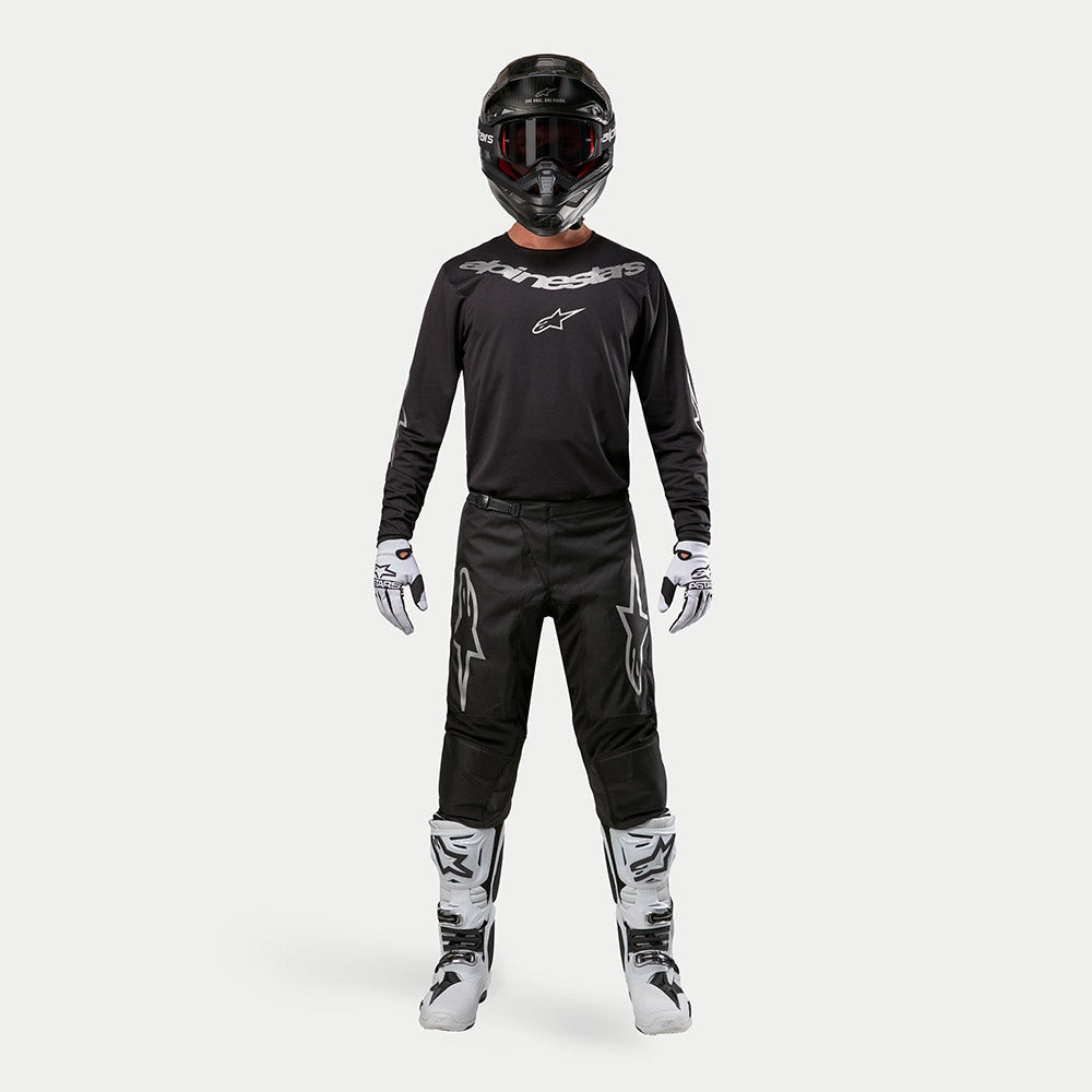 Alpinestars Fluid Graphite MX Jersey (Black/Silver)