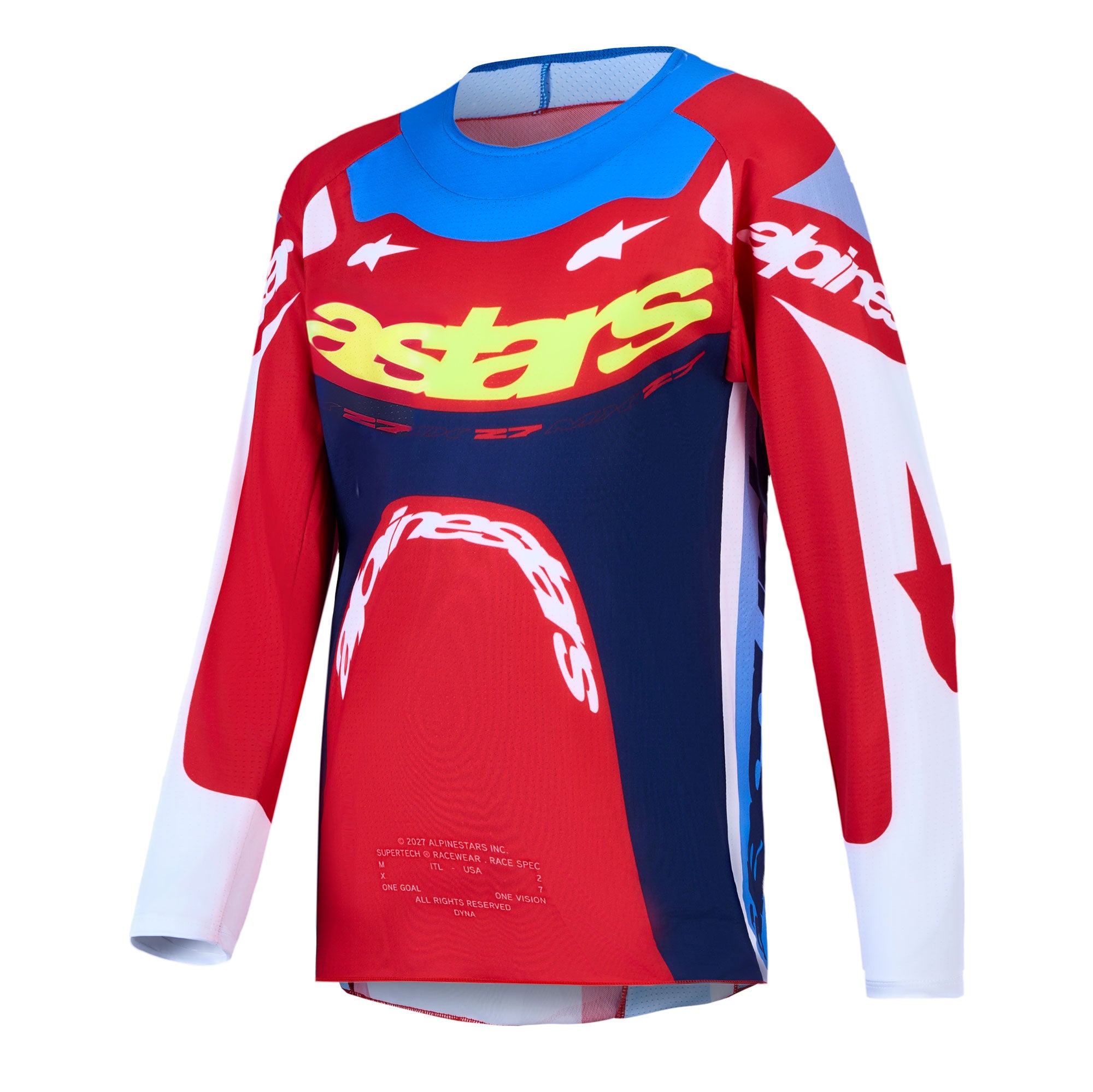 Alpinestars Youth Supertech DYNA MX Gear Set (Fire Red/White/Navy Blue)