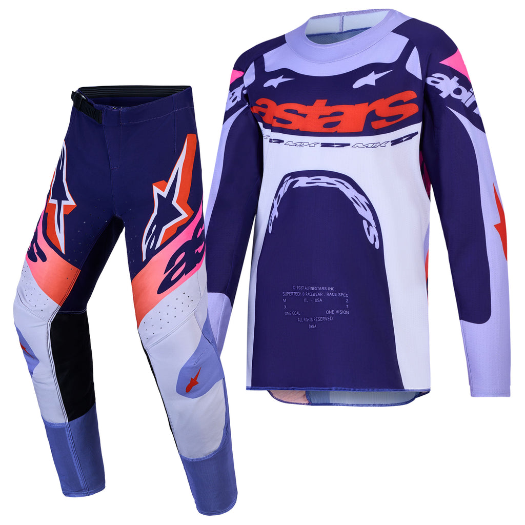 Alpinestars Youth Supertech DYNA MX Gear Set (Light Violet/Deep Purple/Pink Fluo)