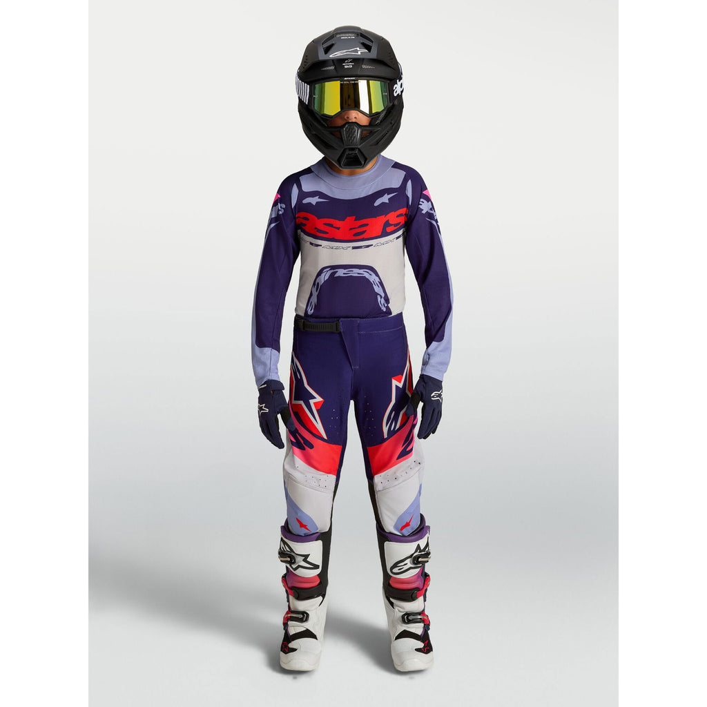 Alpinestars Youth Supertech DYNA MX Gear Set (Light Violet/Deep Purple/Pink Fluo)
