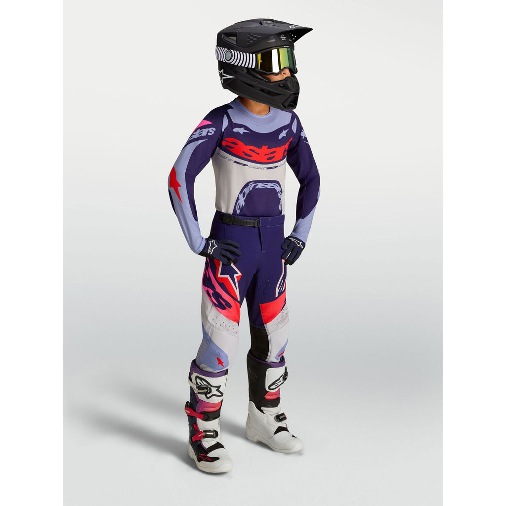 Alpinestars Youth Supertech DYNA MX Gear Set (Light Violet/Deep Purple/Pink Fluo)