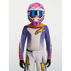 Alpinestars Youth Fluid DRAG MX Gear Set (Light Lilac/Blue Iris/Gold)