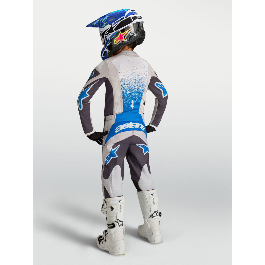 Alpinestars Youth Fluid DRAG MX Gear Set (Graystone/Light Lilac/UCLA Blue)