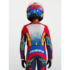Alpinestars Youth Fluid DRAG MX Jersey (Blue Navy/Fire Red/White)