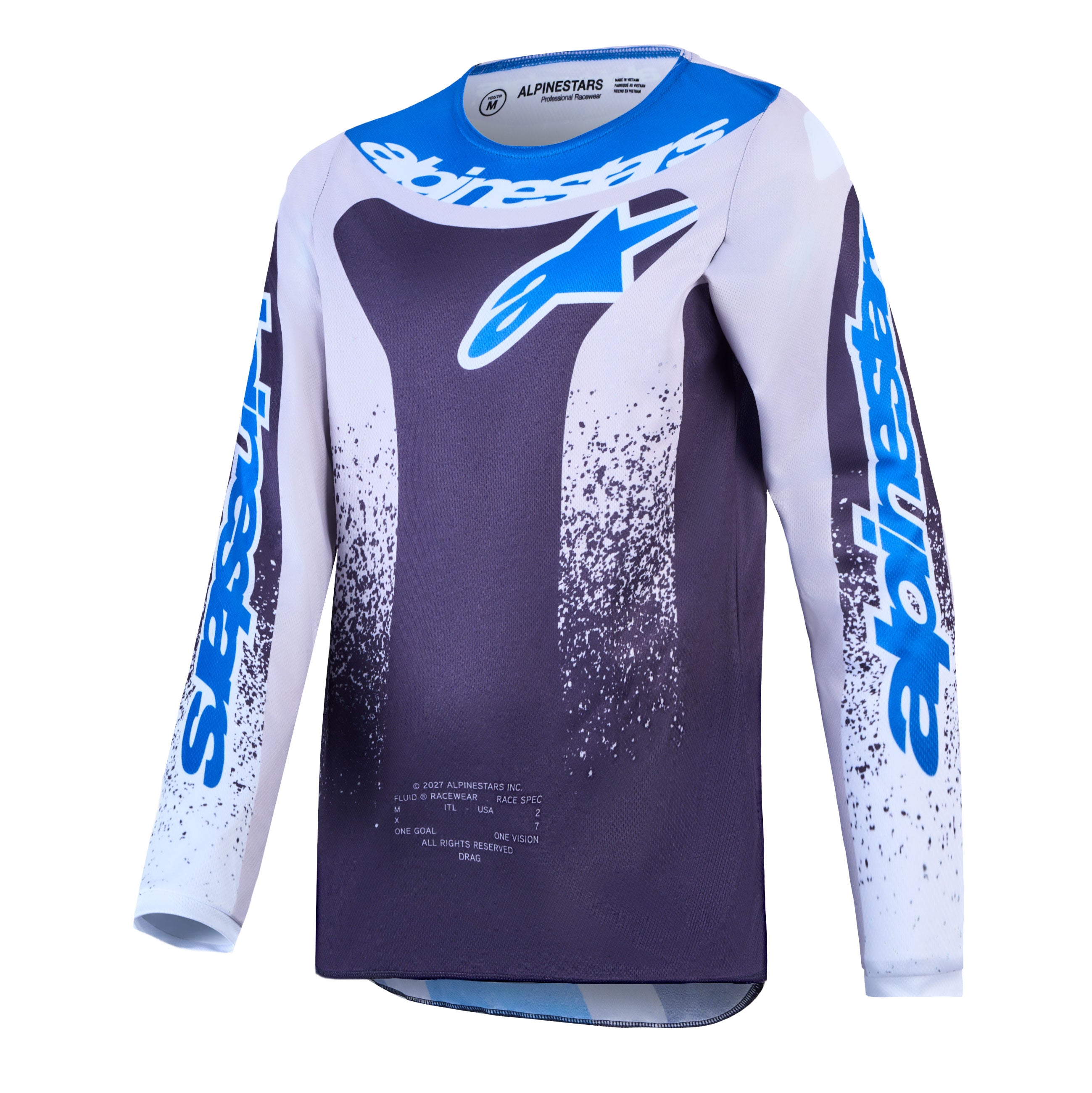 Alpinestars Youth Fluid DRAG MX Gear Set (Graystone/Light Lilac/UCLA Blue)