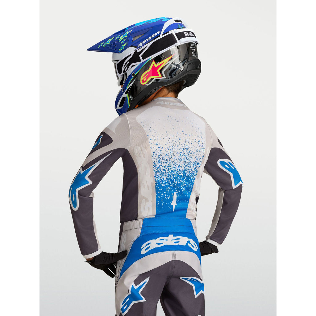 Alpinestars Youth Fluid DRAG MX Gear Set (Graystone/Light Lilac/UCLA Blue)