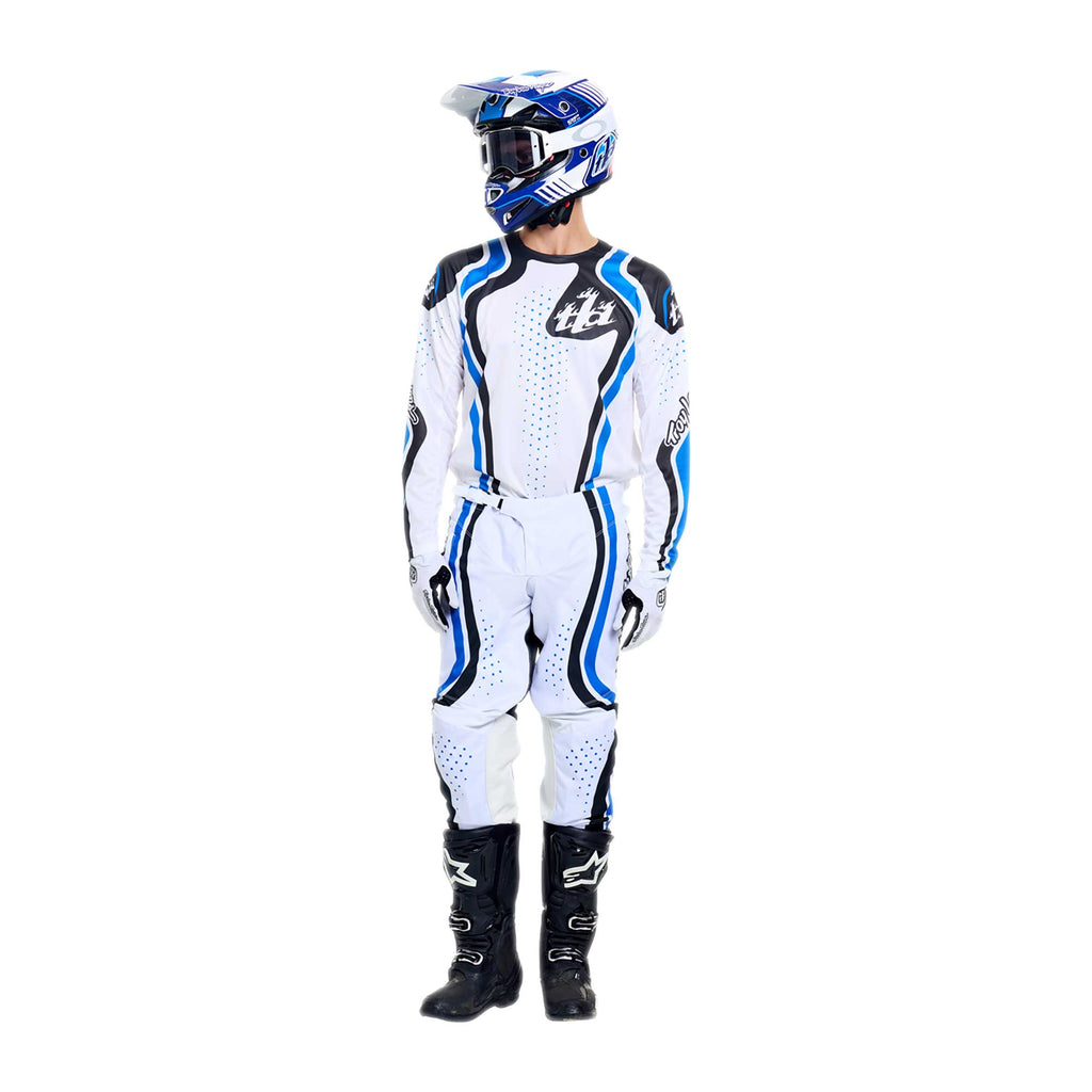 Troy Lee Designs MX | SX Jersey & Pant Kit Deal GP PRO ROLLER (White / Blue)