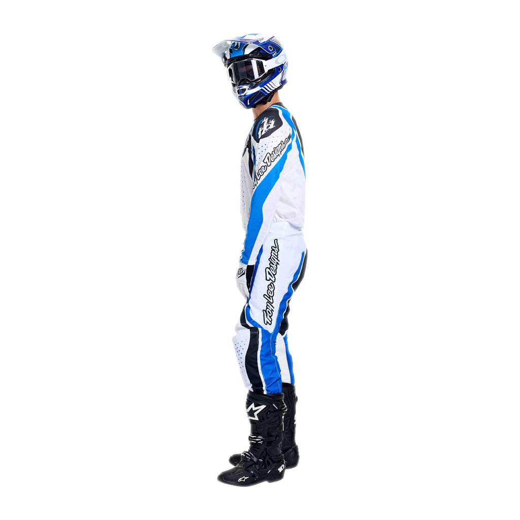 Troy Lee Designs MX | SX Jersey & Pant Kit Deal GP PRO ROLLER (White / Blue)