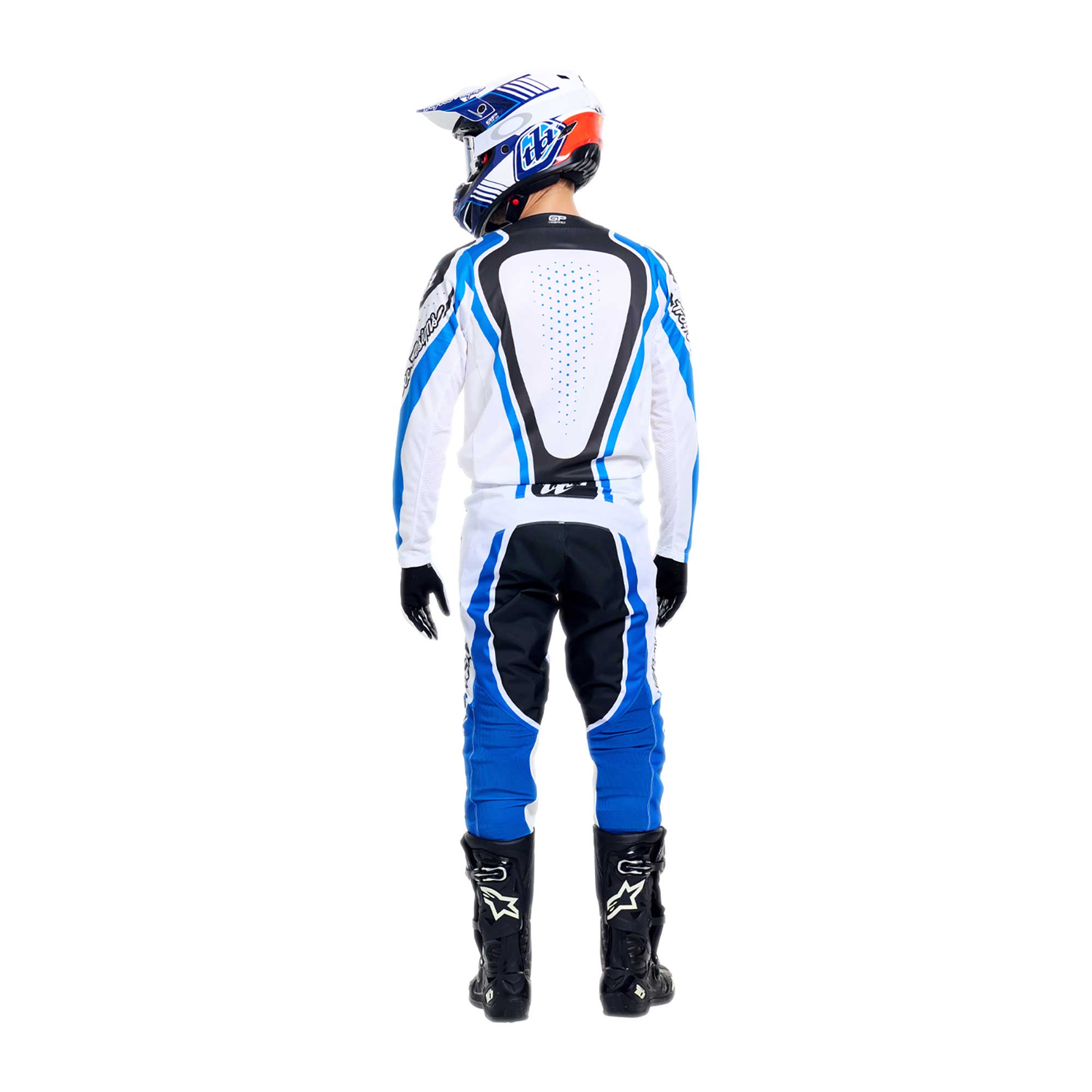Troy Lee Designs MX | SX Jersey & Pant Kit Deal GP PRO ROLLER (White / Blue)