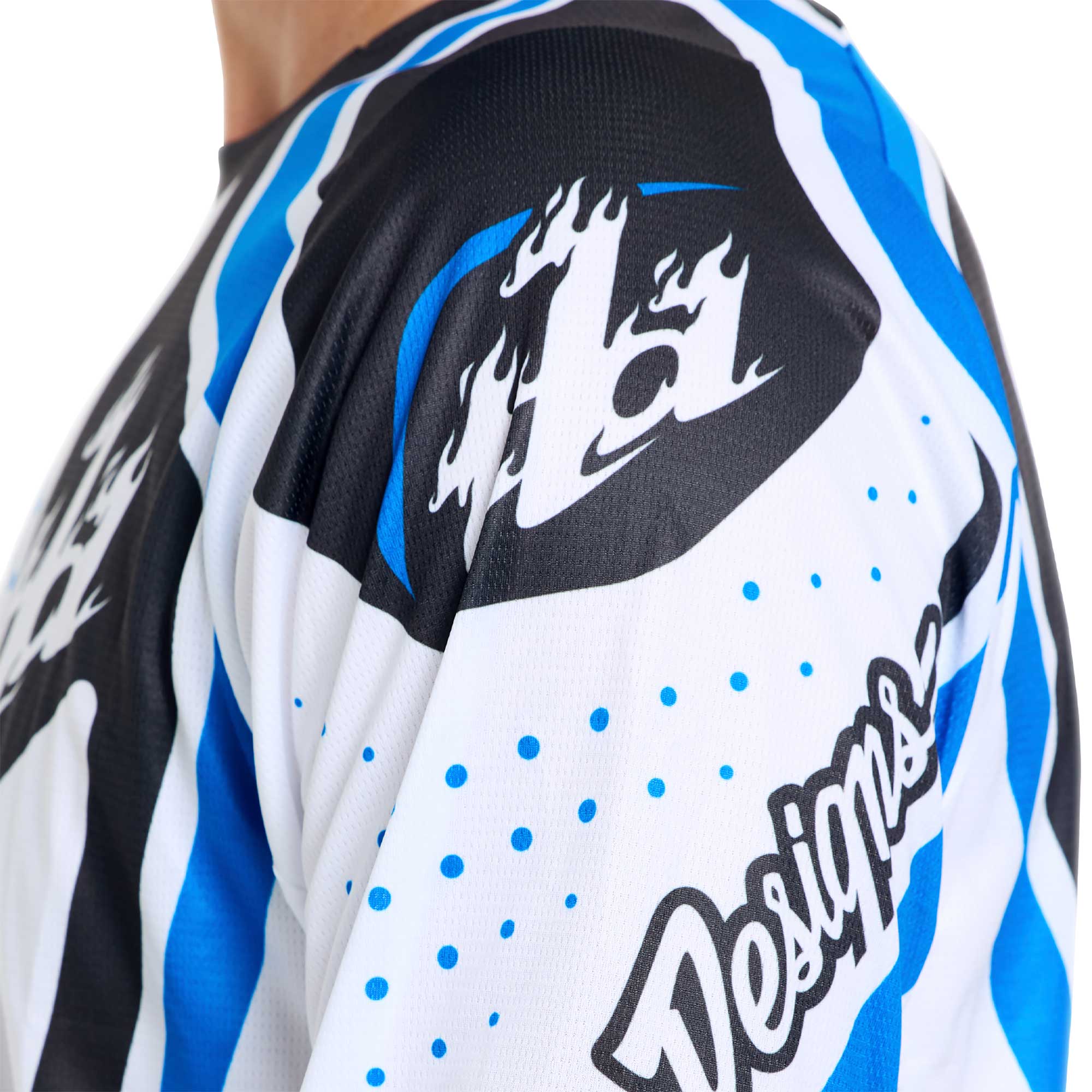 Troy Lee Designs MX | SX Jersey & Pant Kit Deal GP PRO ROLLER (White / Blue)
