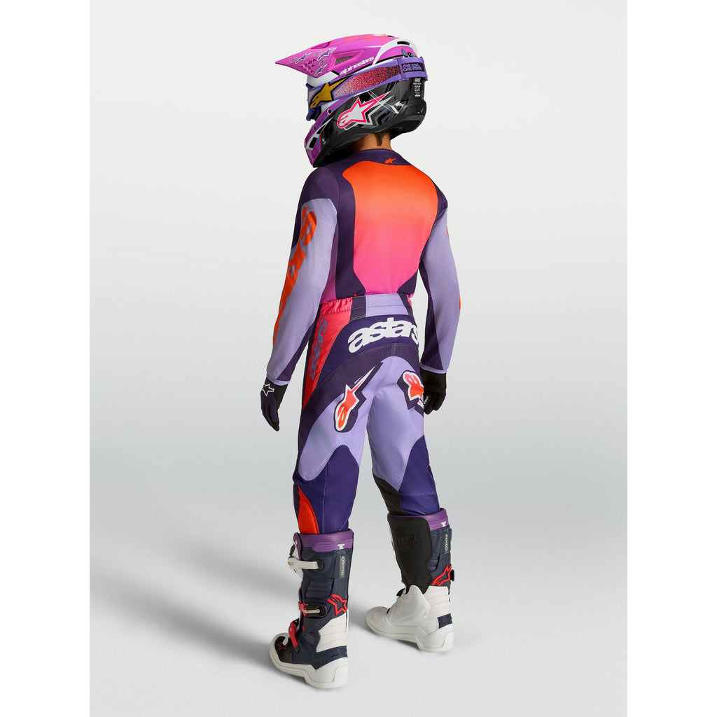 Alpinestars Youth Fluid HUNT MX Gear Set (Light Violet/Deep Purple/Pink Fluo)