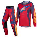 Alpinestars Youth Fluid HUNT MX Gear Set (Fire Red/Graystone/Hot Coral)
