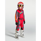 Alpinestars Youth Fluid HUNT MX Gear Set (Fire Red/Graystone/Hot Coral)