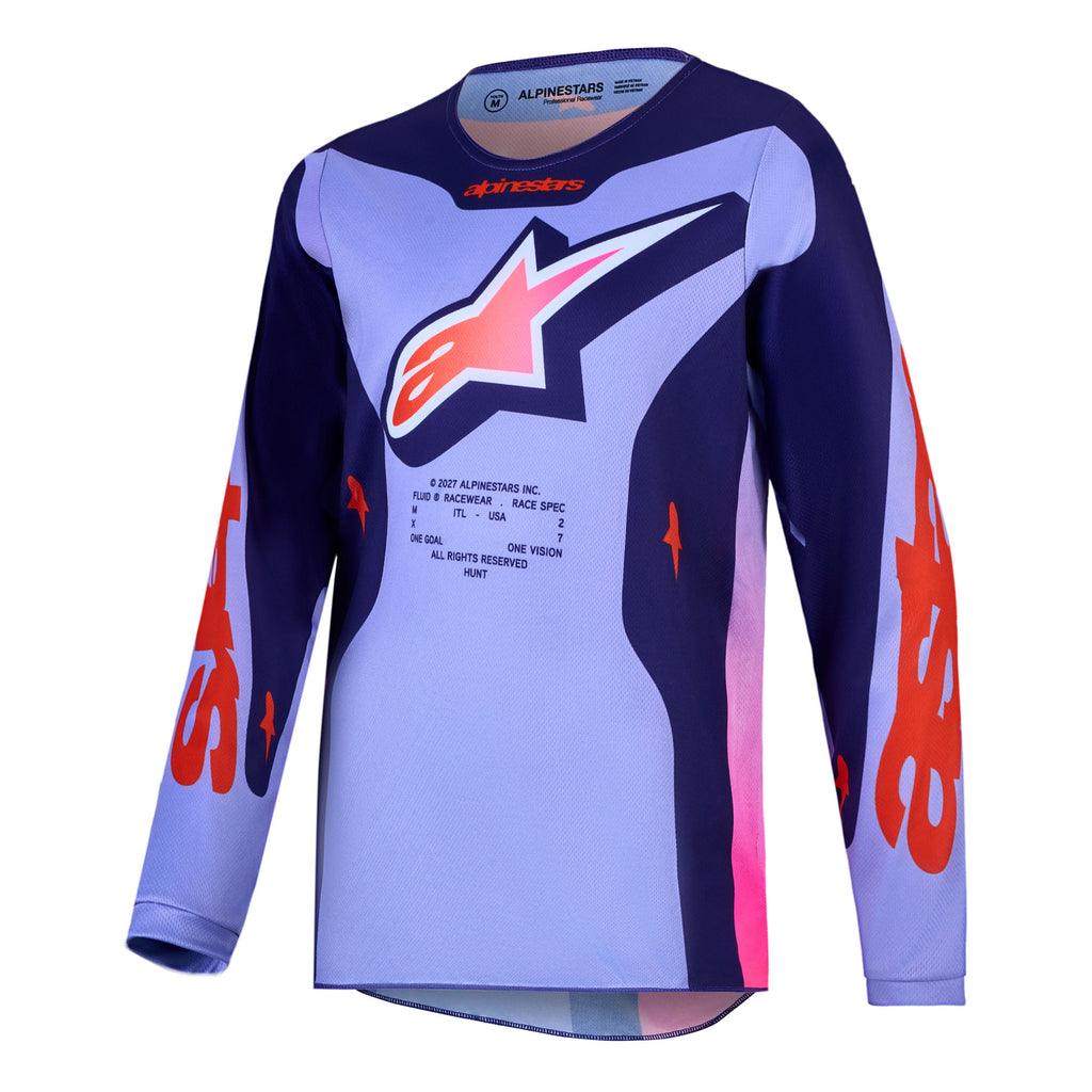 Alpinestars Youth Fluid HUNT MX Gear Set (Light Violet/Deep Purple/Pink Fluo)