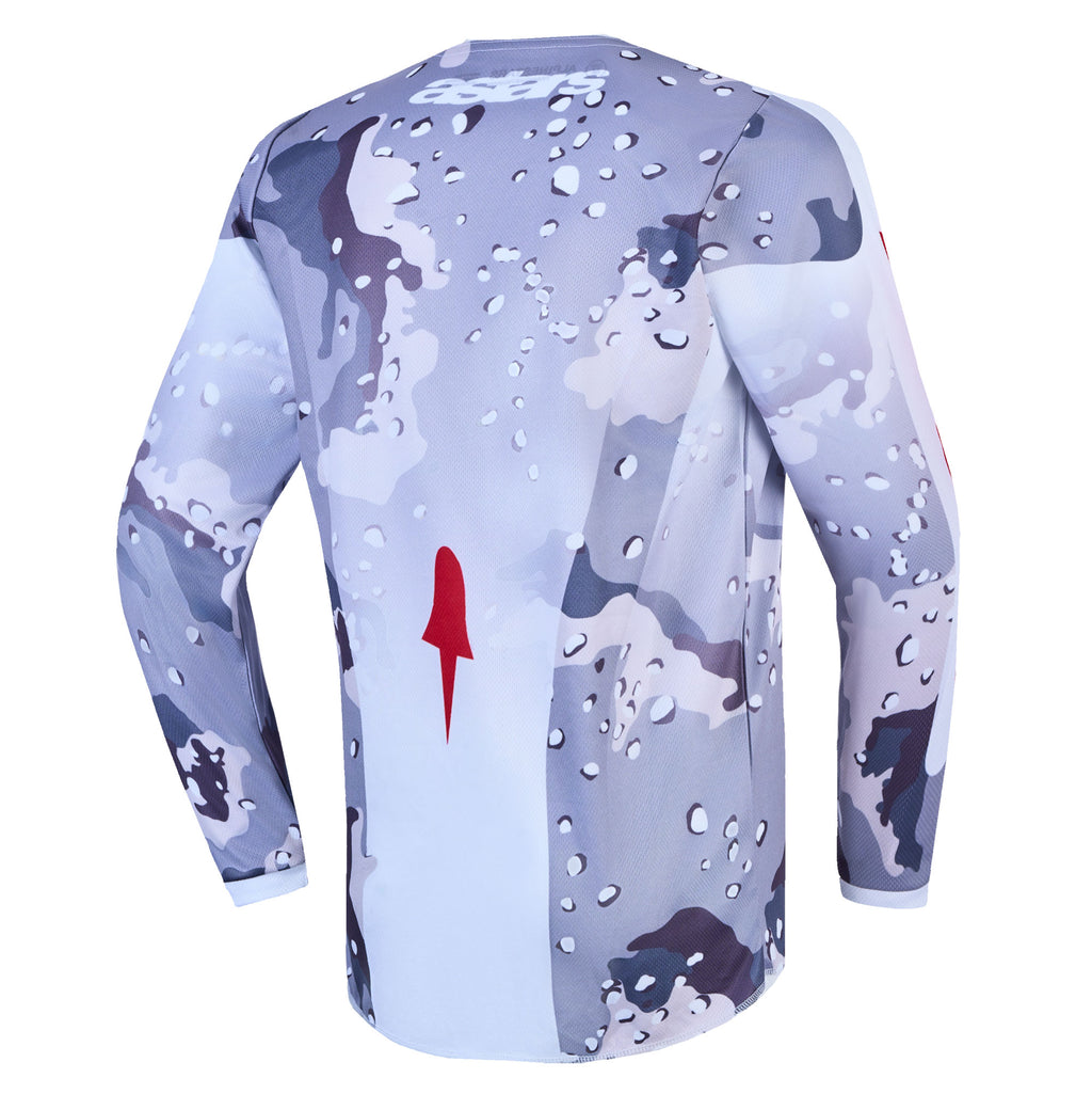 Alpinestars Youth Fluid LONE MX Gear Set (Grey Camo/White/Fire Red)