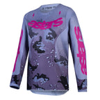 Alpinestars Youth Fluid LONE MX Gear Set (Grey Camo/Purple)