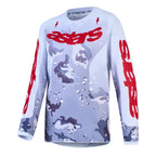 Alpinestars Youth Fluid LONE MX Jersey (Grey Camo/White/Fire Red)