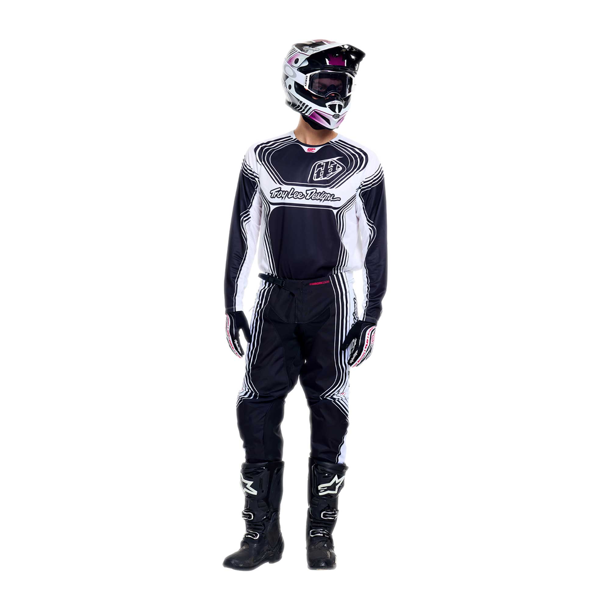 Troy Lee Designs MX | SX Jersey & Pant Kit Deal GP PRO STREAMLINE (Black / White)