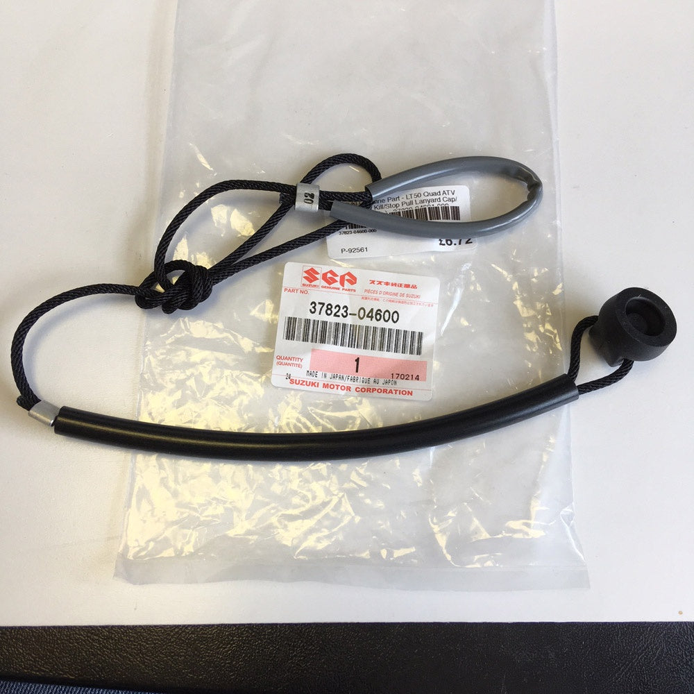 Suzuki Genuine Part - LT50 Quad ATV Emergency Kill/Stop Pull Lanyard Cap/End (L,X,Y,K2>) - 37823-04600-000