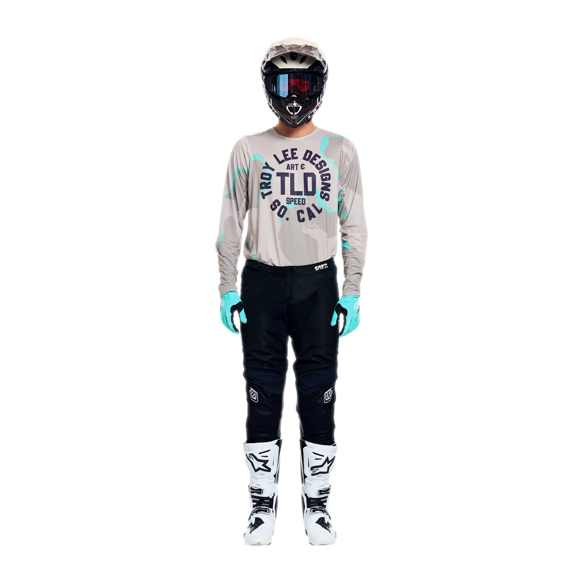 Troy Lee Designs MX | SX Jersey & Pant Kit Deal GP PRO AIR CAMO (Aqua Desert / Black)