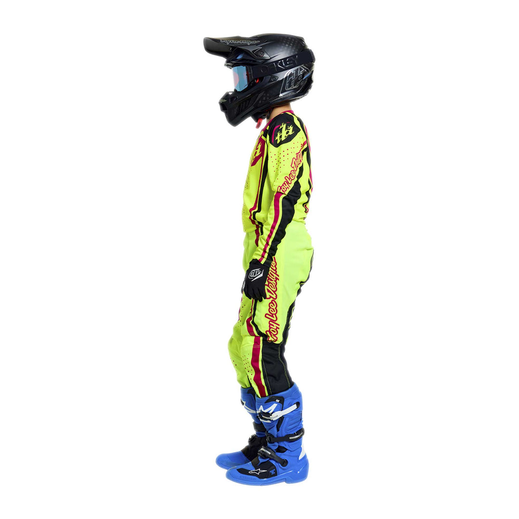 Troy Lee Designs YOUTH MX | SX Jersey & Pant Kit Deal GP PRO ROLLER (Flo Yellow / Fuchsia)