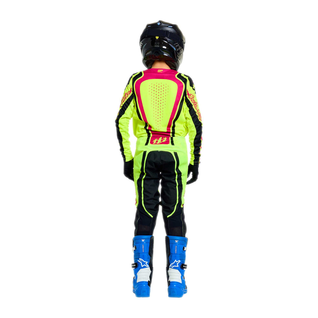 Troy Lee Designs YOUTH MX | SX Jersey & Pant Kit Deal GP PRO ROLLER (Flo Yellow / Fuchsia)