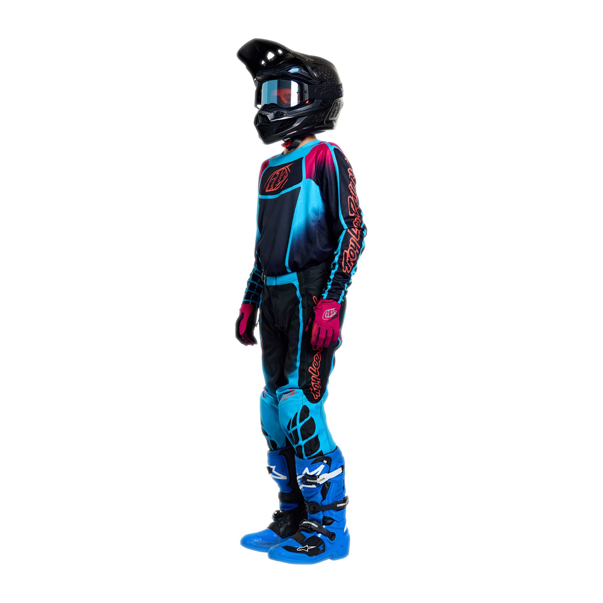 Troy Lee Designs YOUTH MX | SX Jersey & Pant Kit Deal GP PRO FRAMEWORK (Black / Cyan)