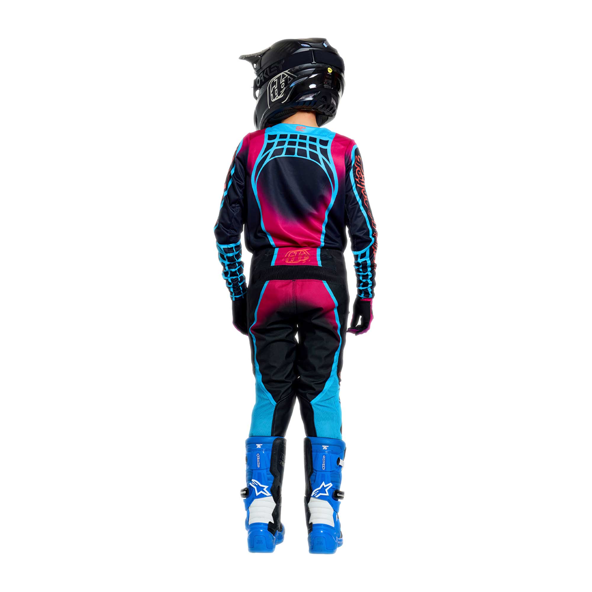 Troy Lee Designs YOUTH MX | SX Jersey & Pant Kit Deal GP PRO FRAMEWORK (Black / Cyan)