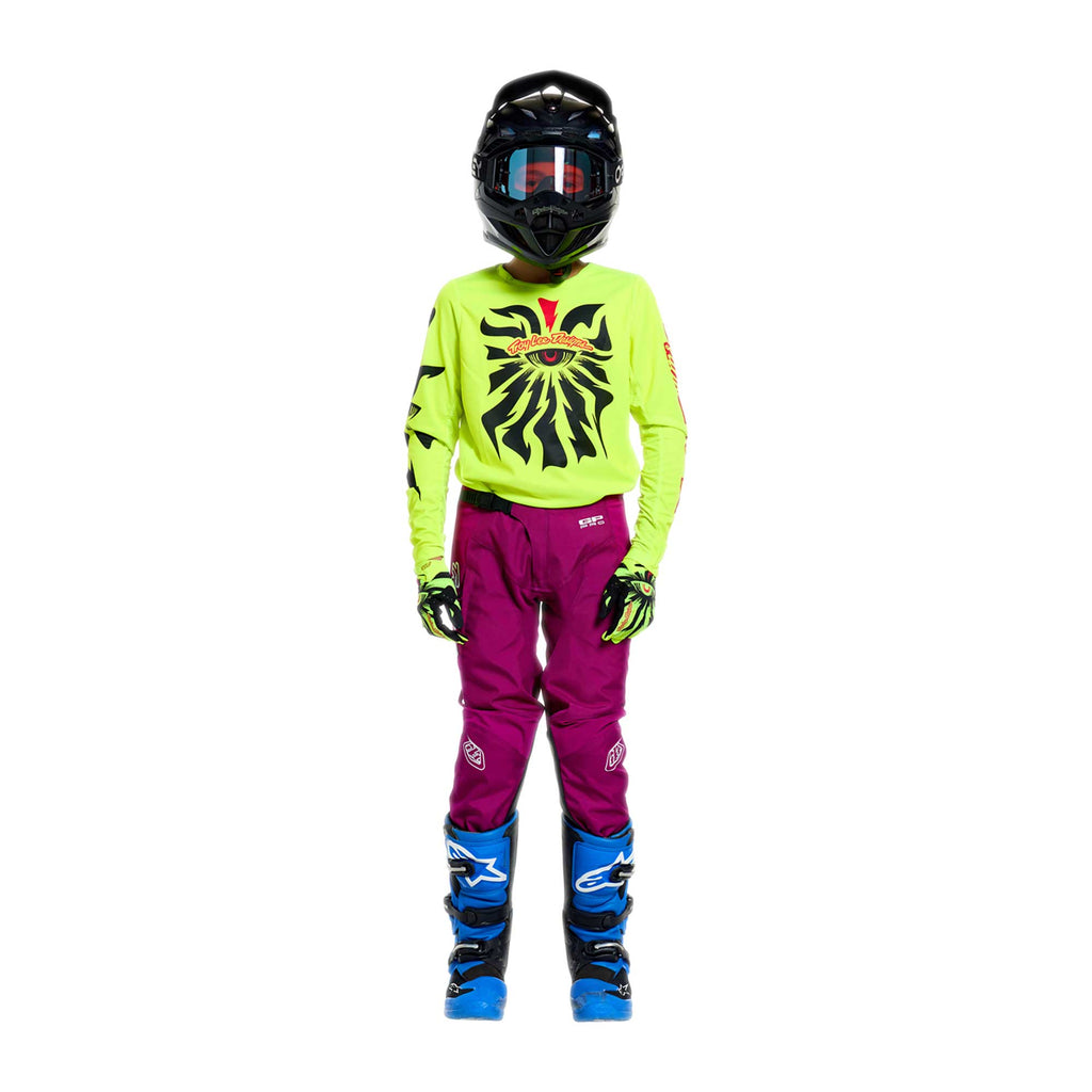 Troy Lee Designs YOUTH MX | SX Jersey & Pant Kit Deal GP PRO CYCLOPS (Flo Yellow / Fuchsia)