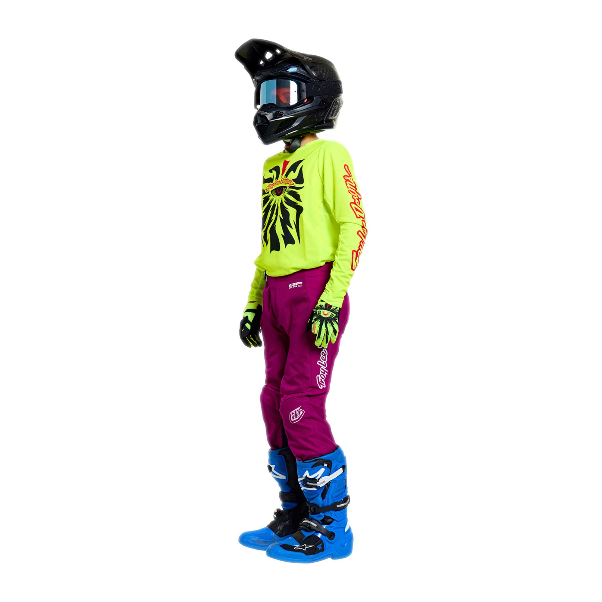 Troy Lee Designs YOUTH MX | SX Jersey & Pant Kit Deal GP PRO CYCLOPS (Flo Yellow / Fuchsia)