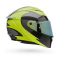 BELL Lithium MIPS Plus FLUID Motorcycle Helmet (Yellow Fluo/Black/Grey) Clear & Mirror Gold Visor