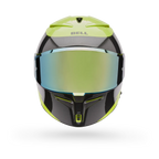 BELL Lithium MIPS Plus FLUID Motorcycle Helmet (Yellow Fluo/Black/Grey) Clear & Mirror Gold Visor