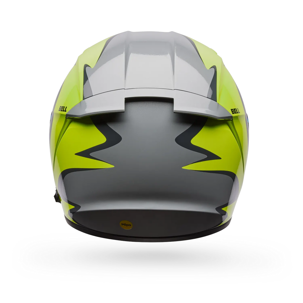 BELL Lithium MIPS Plus FLUID Motorcycle Helmet (Yellow Fluo/Black/Grey) Clear & Mirror Gold Visor