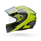 BELL Lithium MIPS Plus FLUID Motorcycle Helmet (Yellow Fluo/Black/Grey) Clear & Mirror Gold Visor