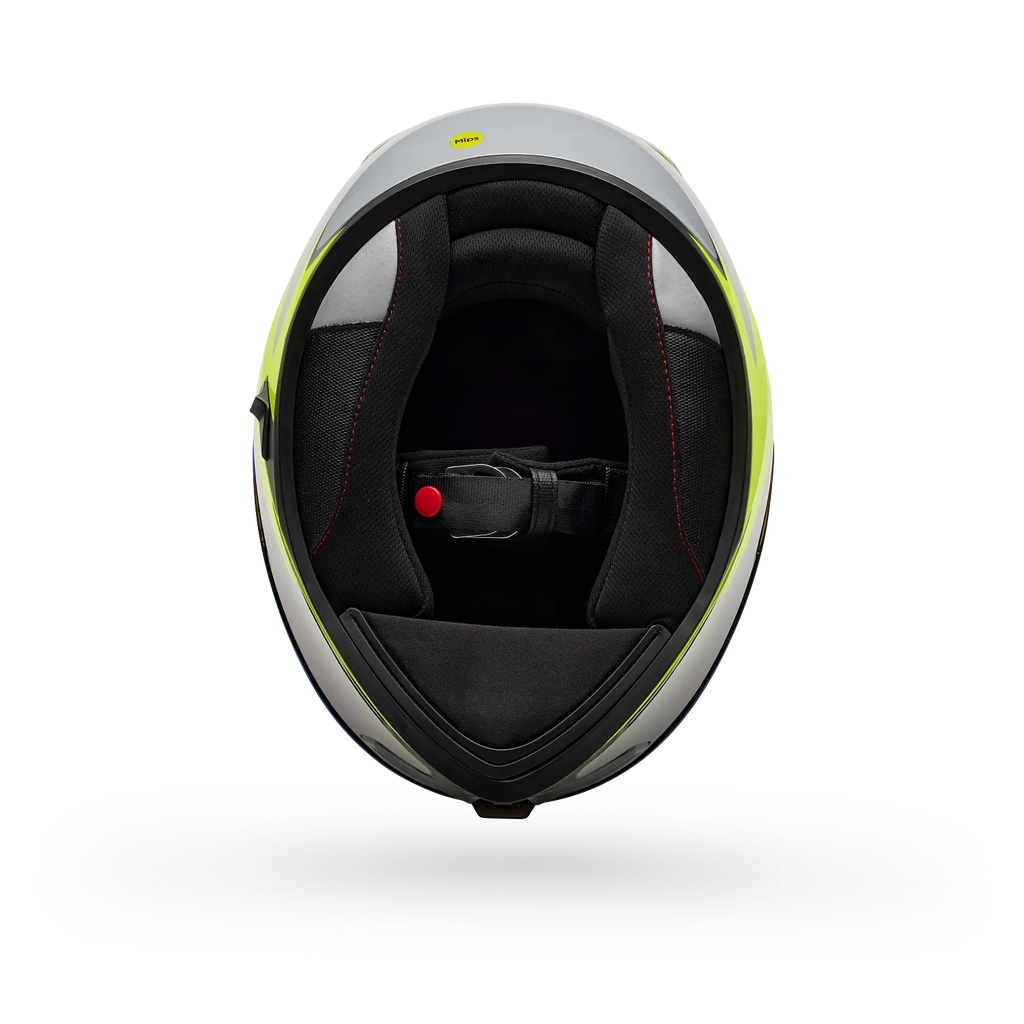 BELL Lithium MIPS Plus FLUID Motorcycle Helmet (Yellow Fluo/Black/Grey) Clear & Mirror Gold Visor