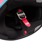 BELL Lithium MIPS Plus FLUID Motorcycle Helmet (Teal/Black/pink) Clear & Mirror Pink Visor