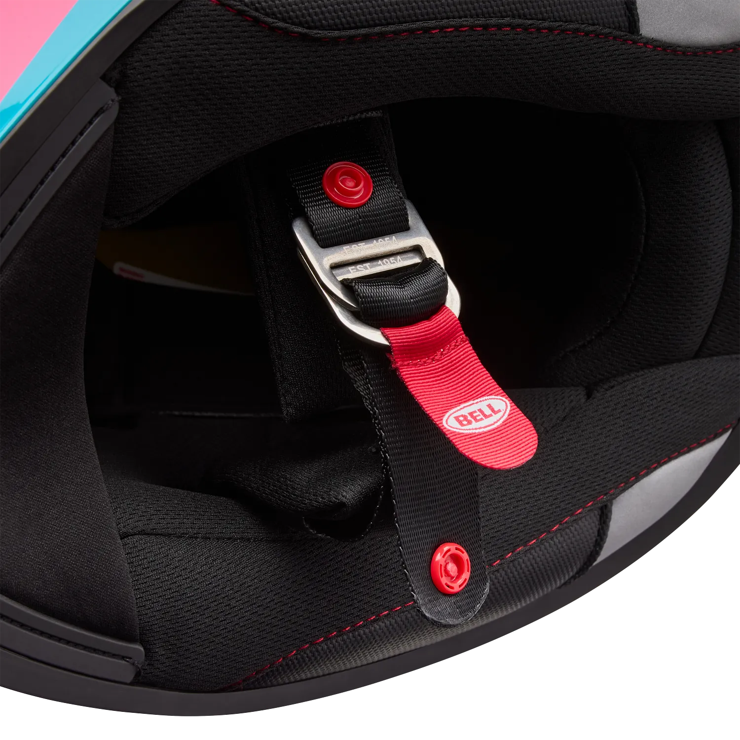 BELL Lithium MIPS Plus FLUID Motorcycle Helmet (Teal/Black/pink) Clear & Mirror Pink Visor