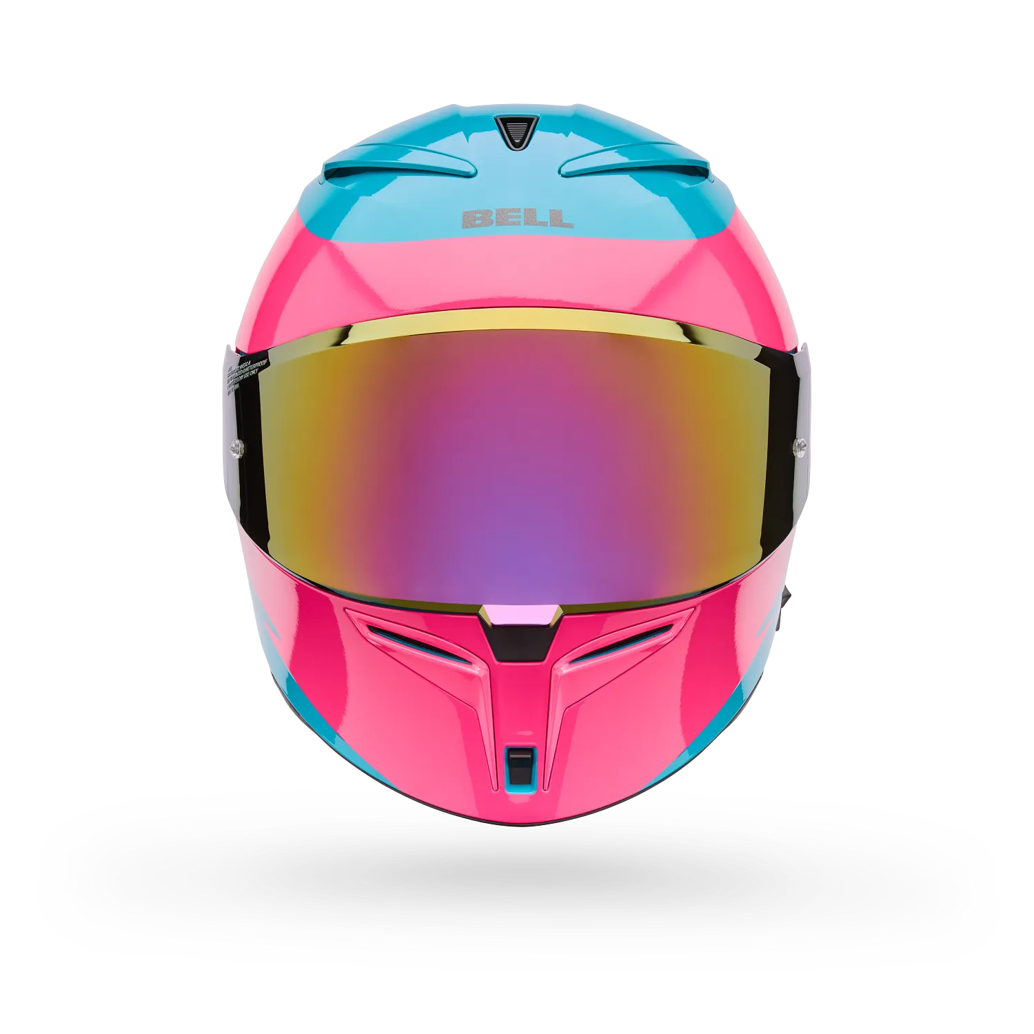 BELL Lithium MIPS Plus FLUID Motorcycle Helmet (Teal/Black/pink) Clear & Mirror Pink Visor