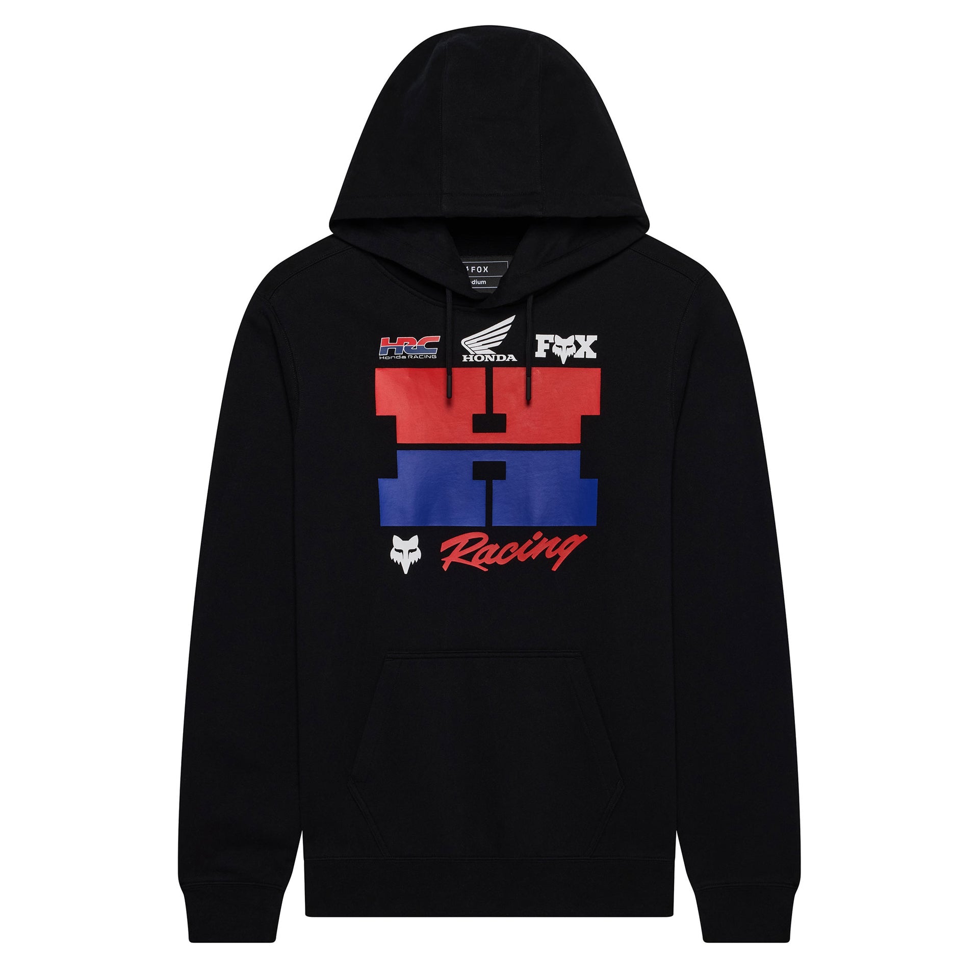 FOX Racing Mens Hoodie - HONDA Fleece Pullover (Black)