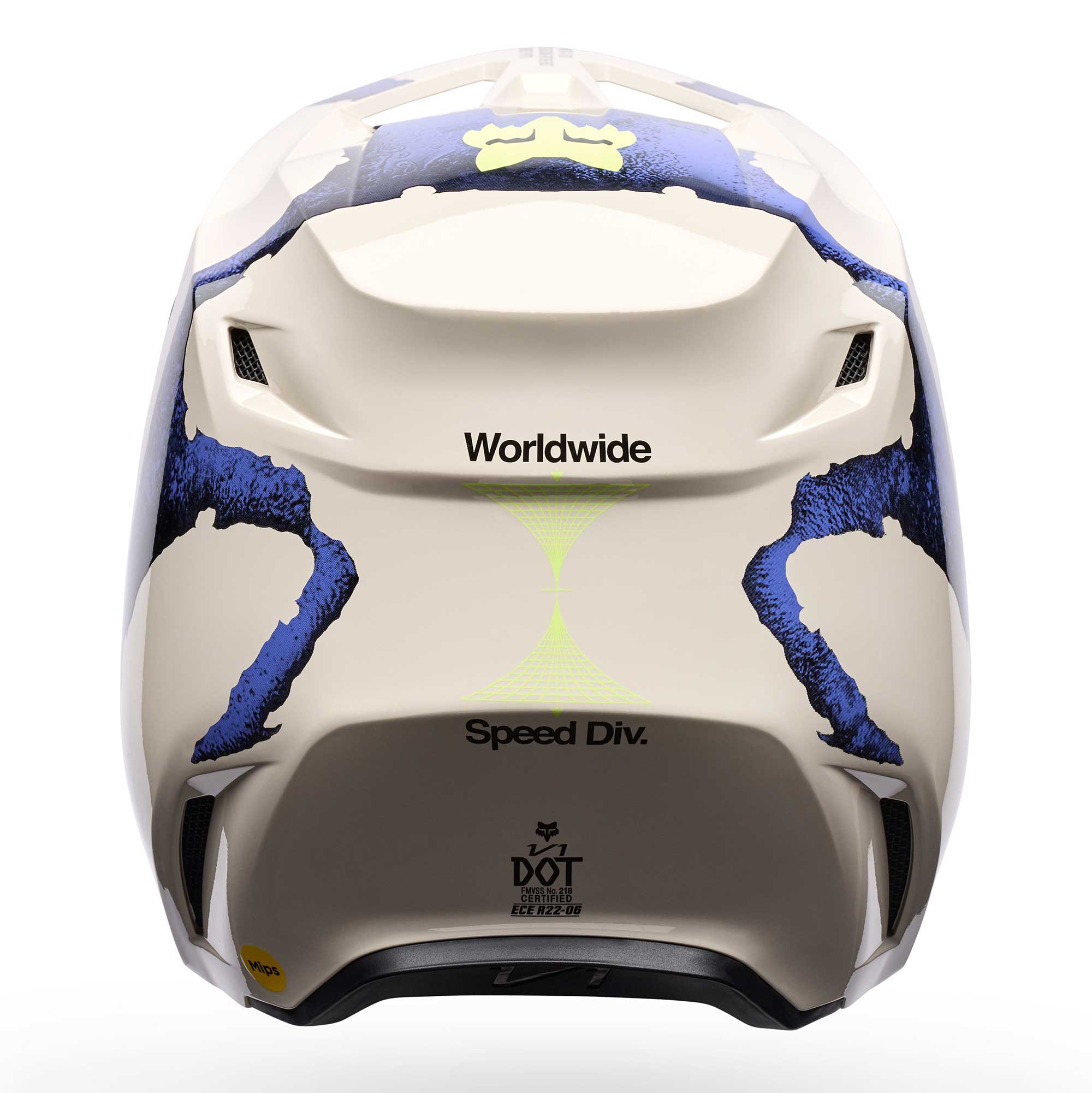 FOX MX | Enduro Helmet - V1 AWARENESS LE (Chalk/Blueberry)