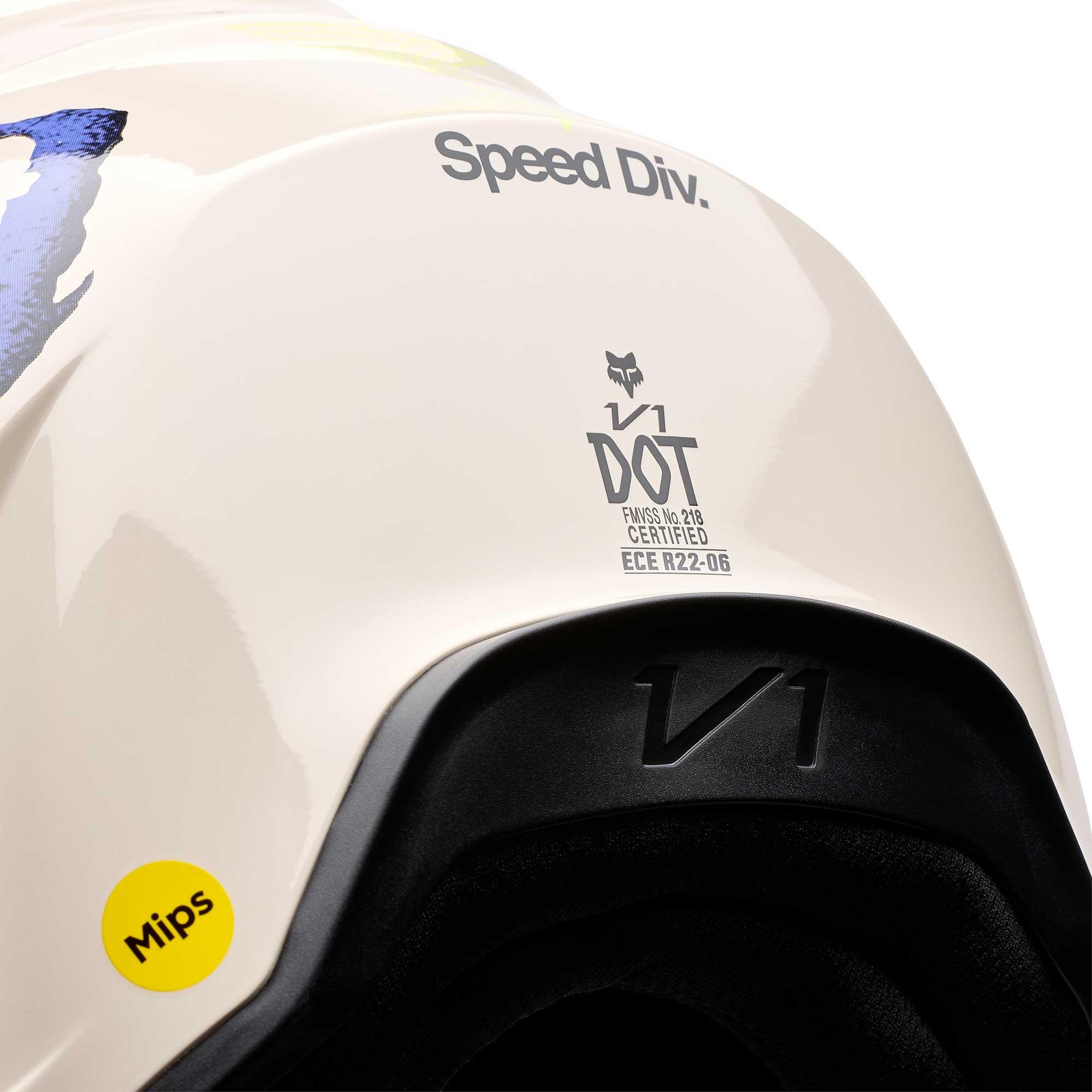 FOX MX | Enduro Helmet - V1 AWARENESS LE (Chalk/Blueberry)