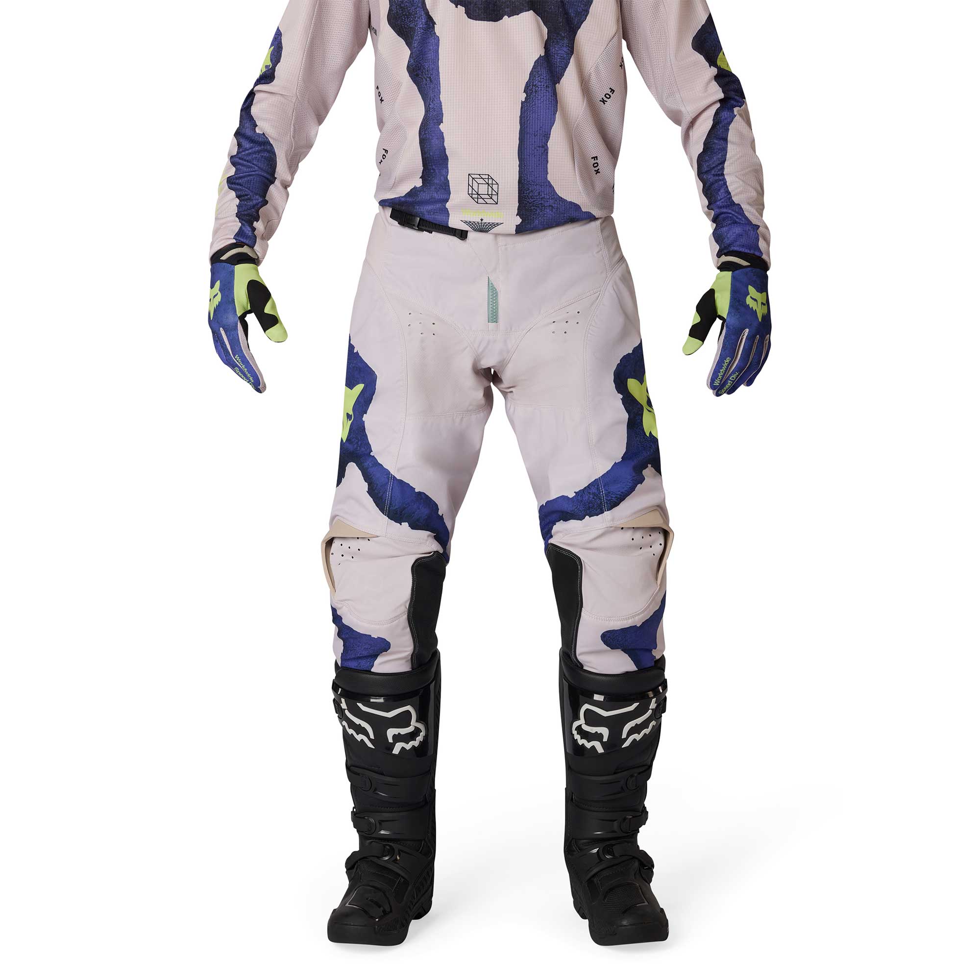 FOX (Limited Edition) MX Jersey & Pant Kit Deal - 180 AWARENESS (Chalk/Blueberry)