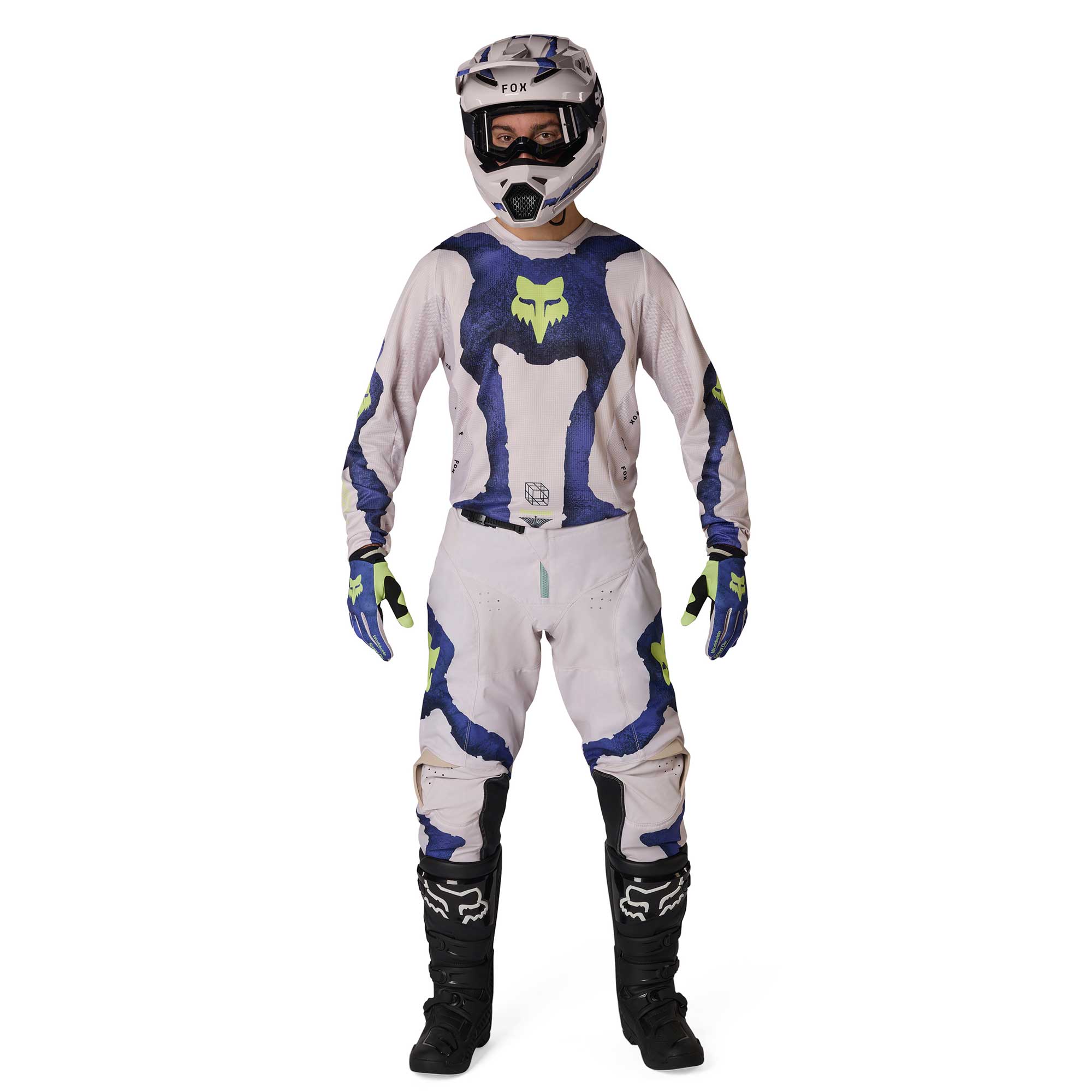 FOX (Limited Edition) MX Jersey & Pant Kit Deal - 180 AWARENESS (Chalk/Blueberry)