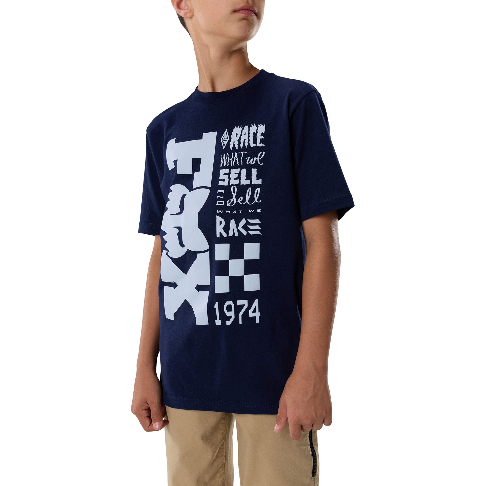 FOX Racing Youth T-Shirt - BEND SS TEE (Navy)