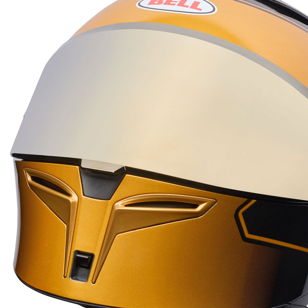 BELL Lithium MIPS Plus FLUX SE Motorcycle Helmet (Ultra Black/Gold) Clear & Mirror Gold Visor