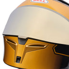 BELL Lithium MIPS Plus FLUX SE Motorcycle Helmet (Ultra Black/Gold) Clear & Mirror Gold Visor
